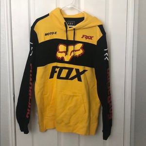 Yellow and Black Fox Men’s Hoodie